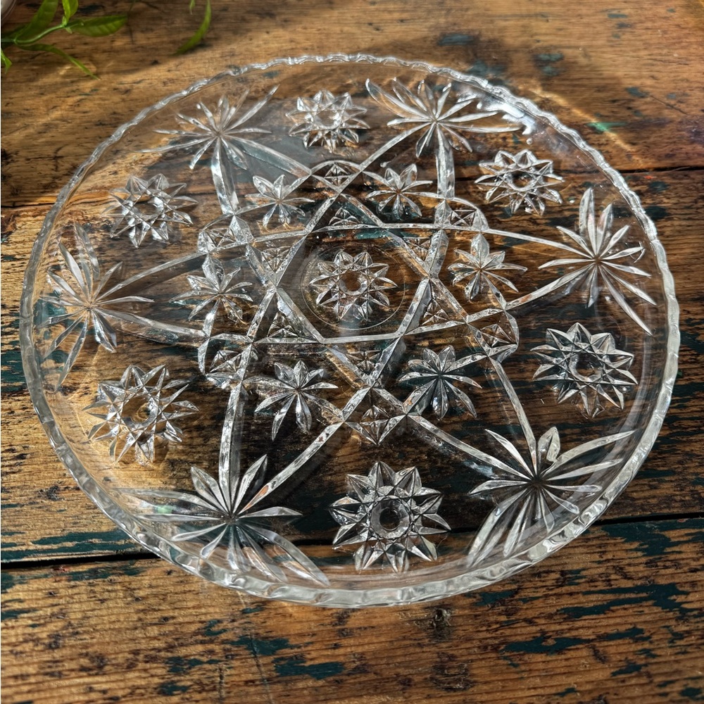 Clear Glass Decorative Plate